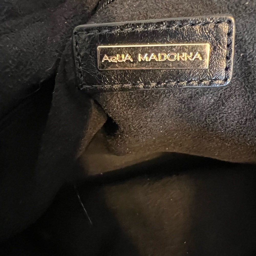 Aqua Madonna calf hair leather shoulder bag - Picture 6 of 6
